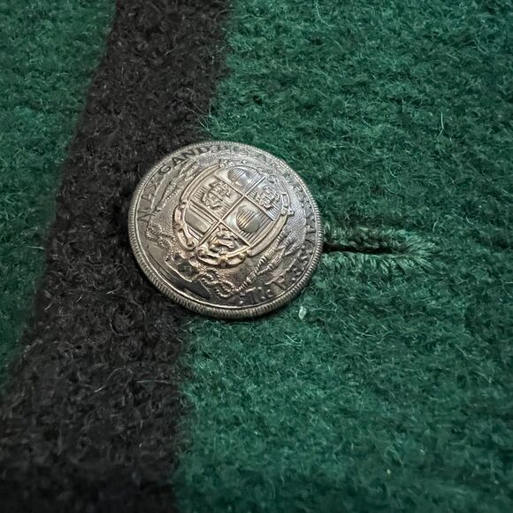 Eibl Strickwaren Wool Jacket Green Black Trim Made in Germany M - Picture 9 of 9